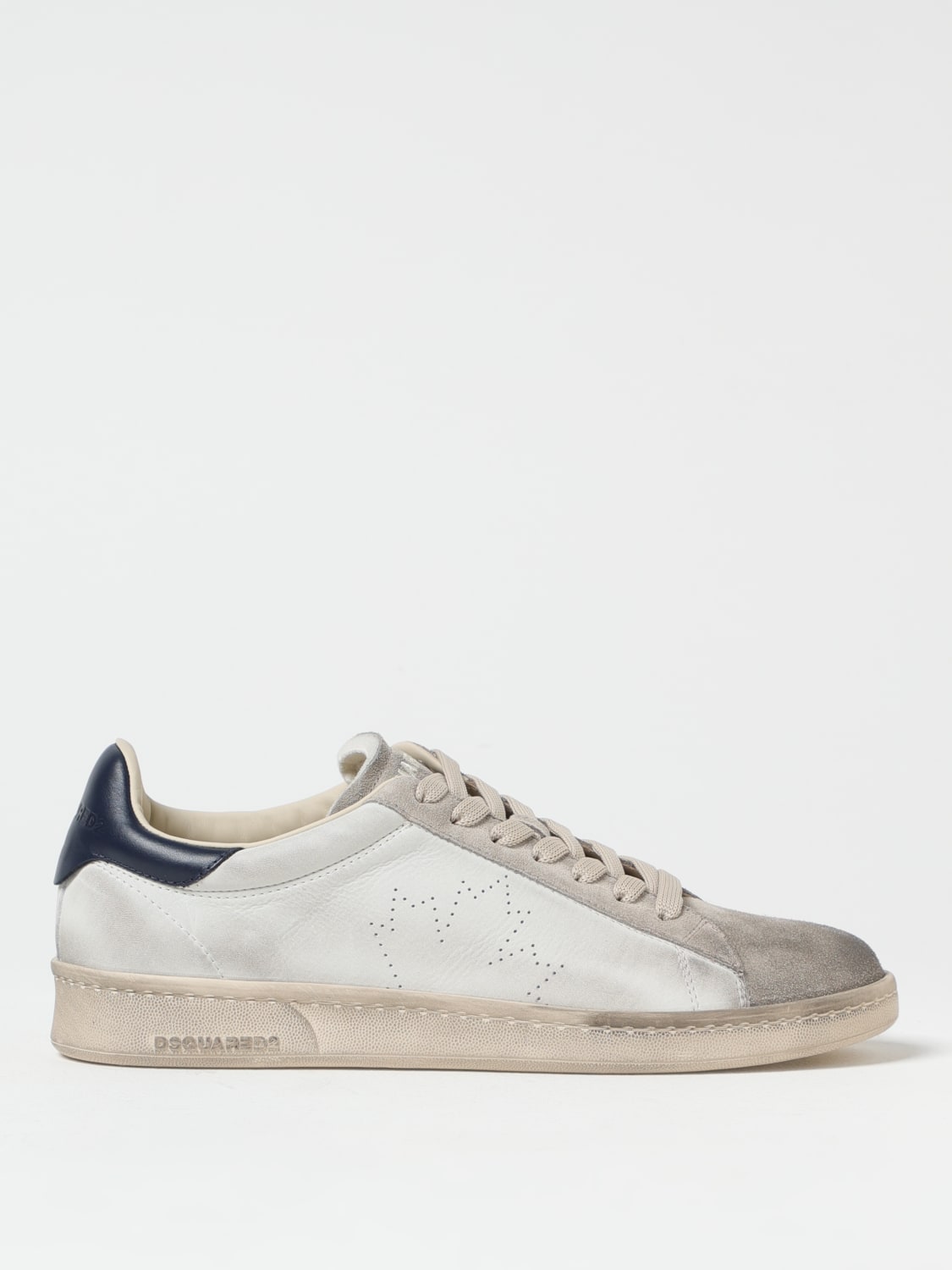 DSQUARED2 SNEAKERS: Sneakers New Jersey Dsquared2 in pelle used , Blue - Img 1
