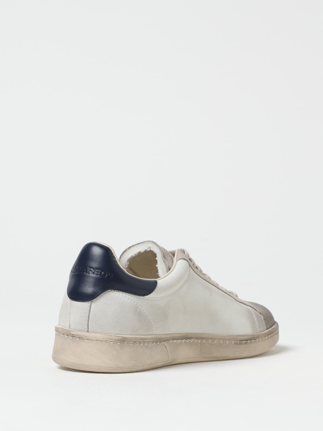 DSQUARED2 SNEAKERS: Sneakers New Jersey Dsquared2 in pelle used , Blue - Img 3