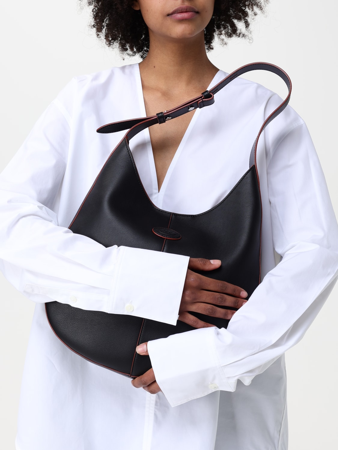 TOD'S BORSA A SPALLA: Borsa Di Bag Tod's in pelle , Nero - Img 2