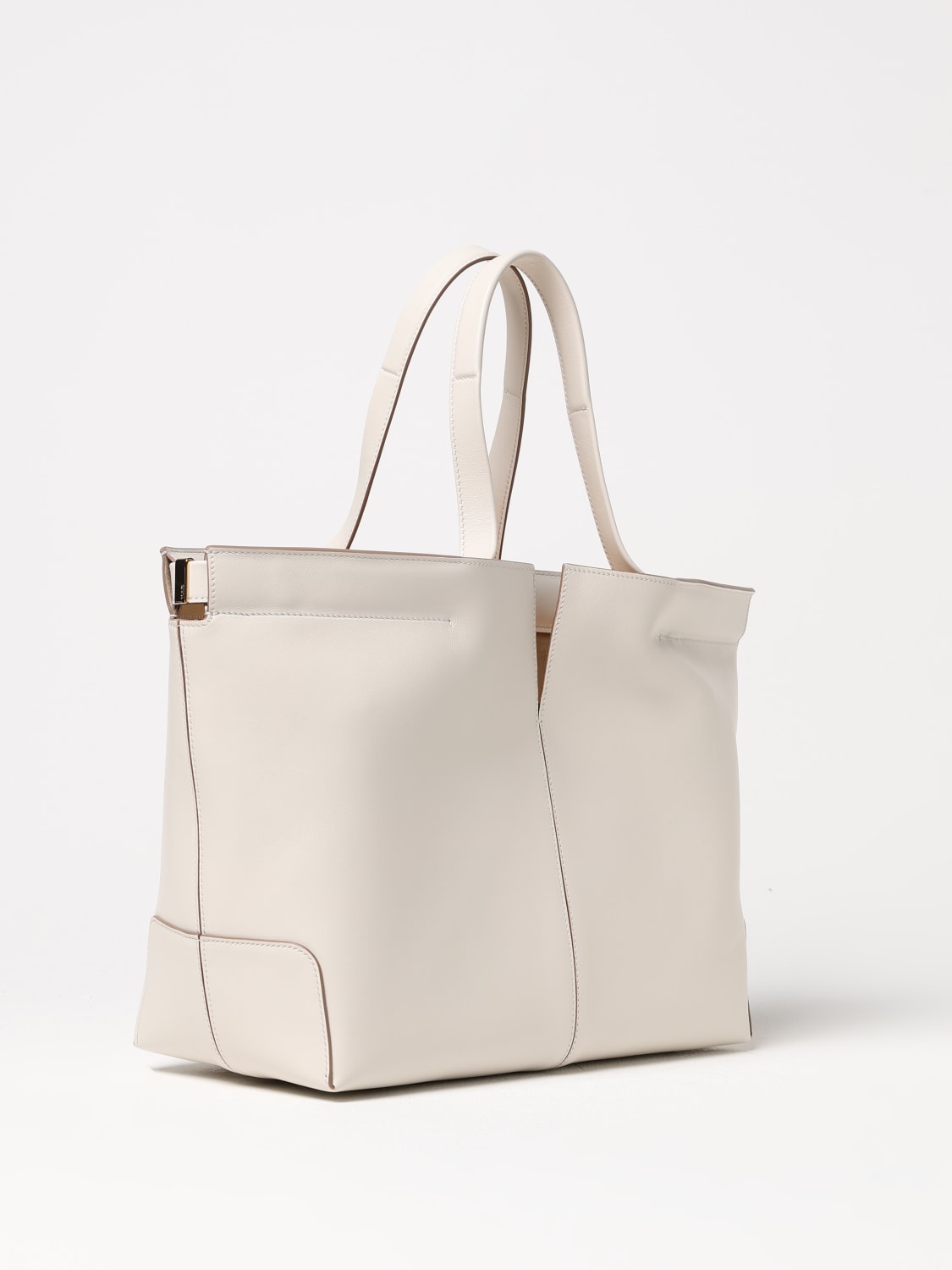 TOD'S BORSA TOTE: Borsa Di Folio Medium Tod's in pelle , Bianco - Img 3