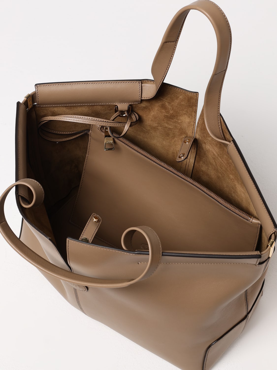 TOD'S: Handbag woman - Beige | Tod's tote bags