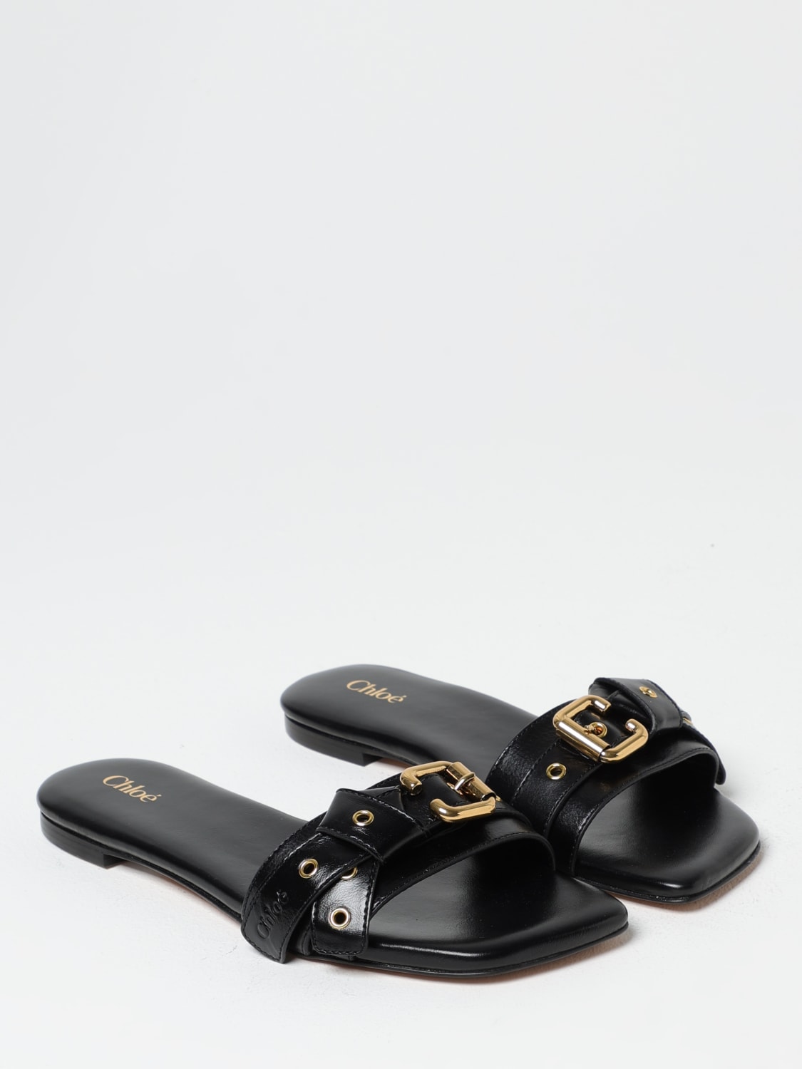 シューズ・サンダルその他 Chloe SHOES (CHC25S08JQO) CHLOÉ: Shoes woman - Black | Chloé flat sandals CHC25S08NQJ