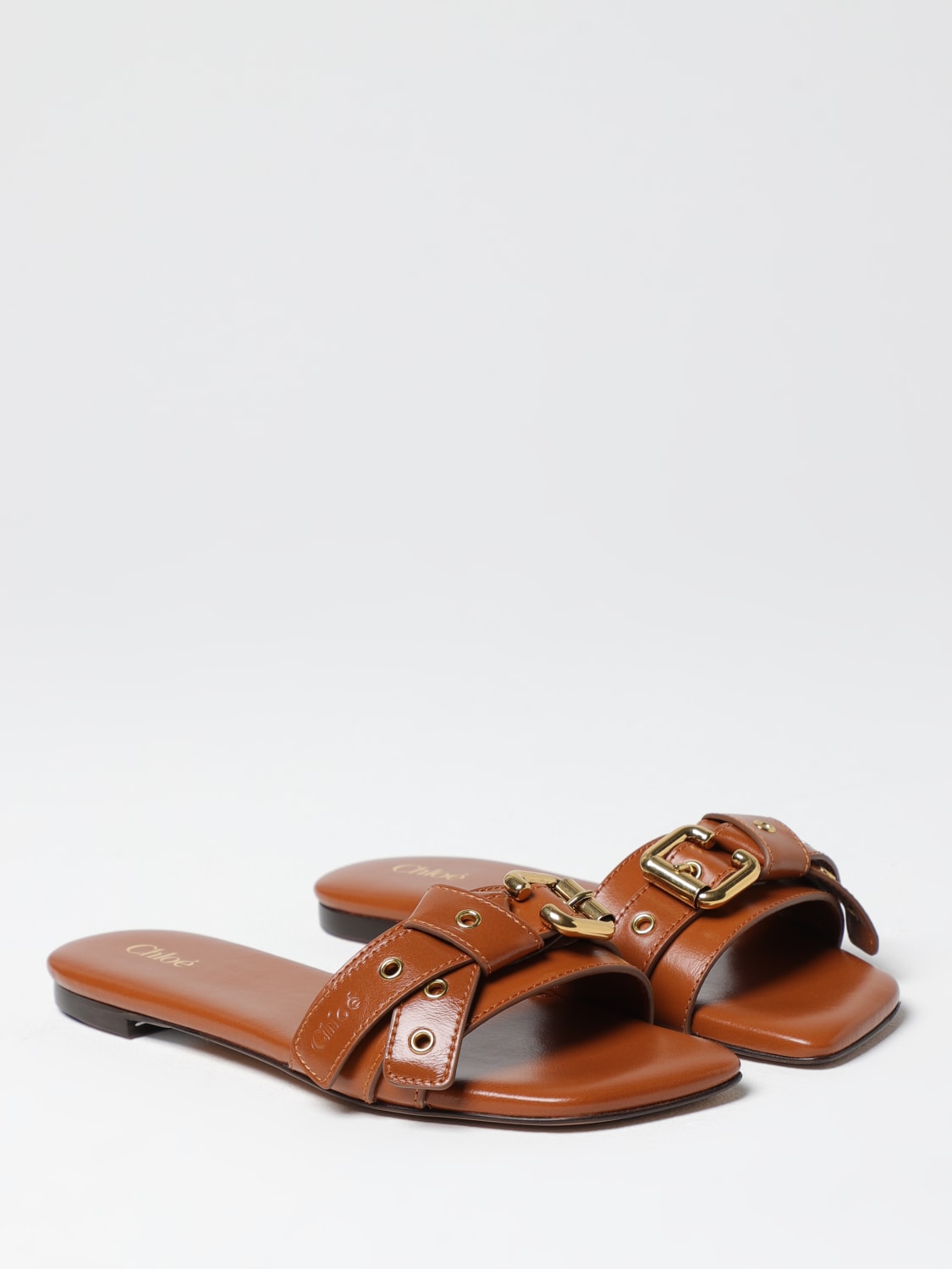 シューズ・サンダルその他 CHLOE Woman Flat sandals Brown CHC25U08PRY 20O CHLOÉ: Shoes woman - Brown | Chloé flat sandals CHC25S08NQJ