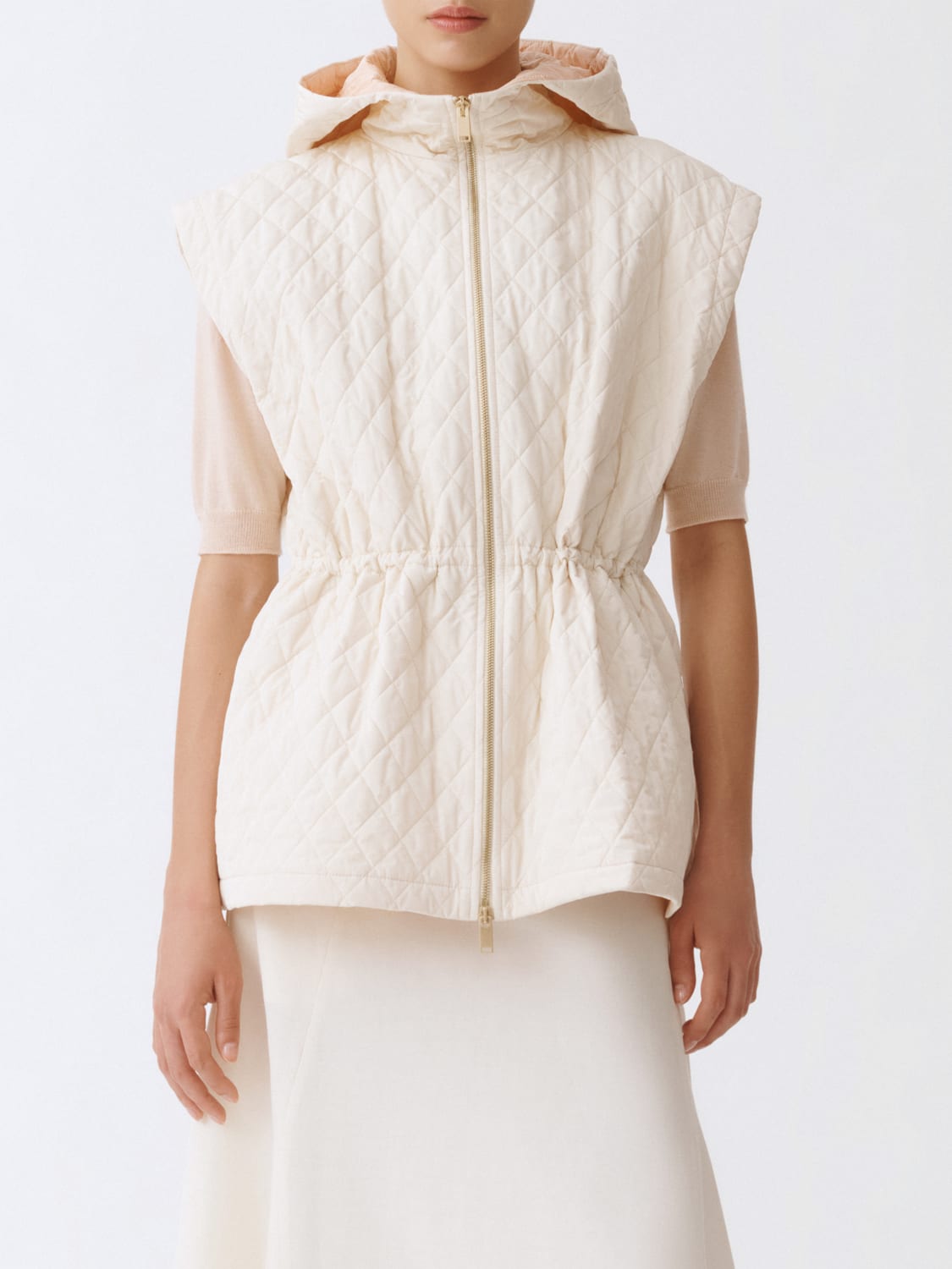 アウターその他 FABIANA FILIPPI Woman Waistcoat White GCD275F679D787 0149 FABIANA FILIPPI: Coat woman - White | Fabiana Filippi