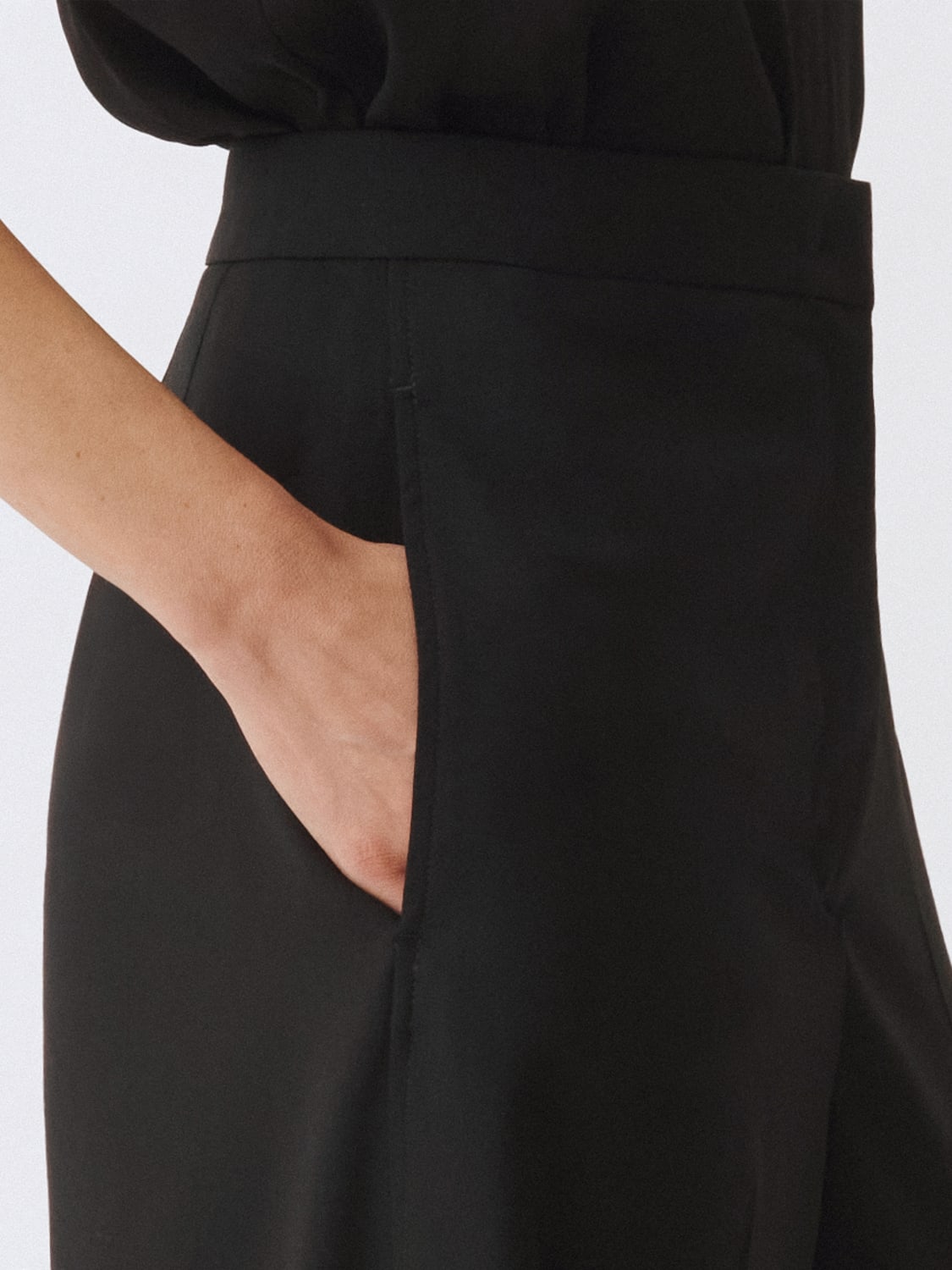 FABIANA FILIPPI PANTALONI: Pantalone Fabiana Filippi in misto lana vergine , Nero - Img 4