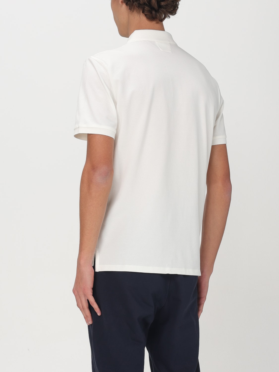 ポロシャツ C.P. COMPANY Men T Shirts 18CMPL180A110300R White C.P. Company Brushed Cotton Embroidery Logo T-Shirt White at