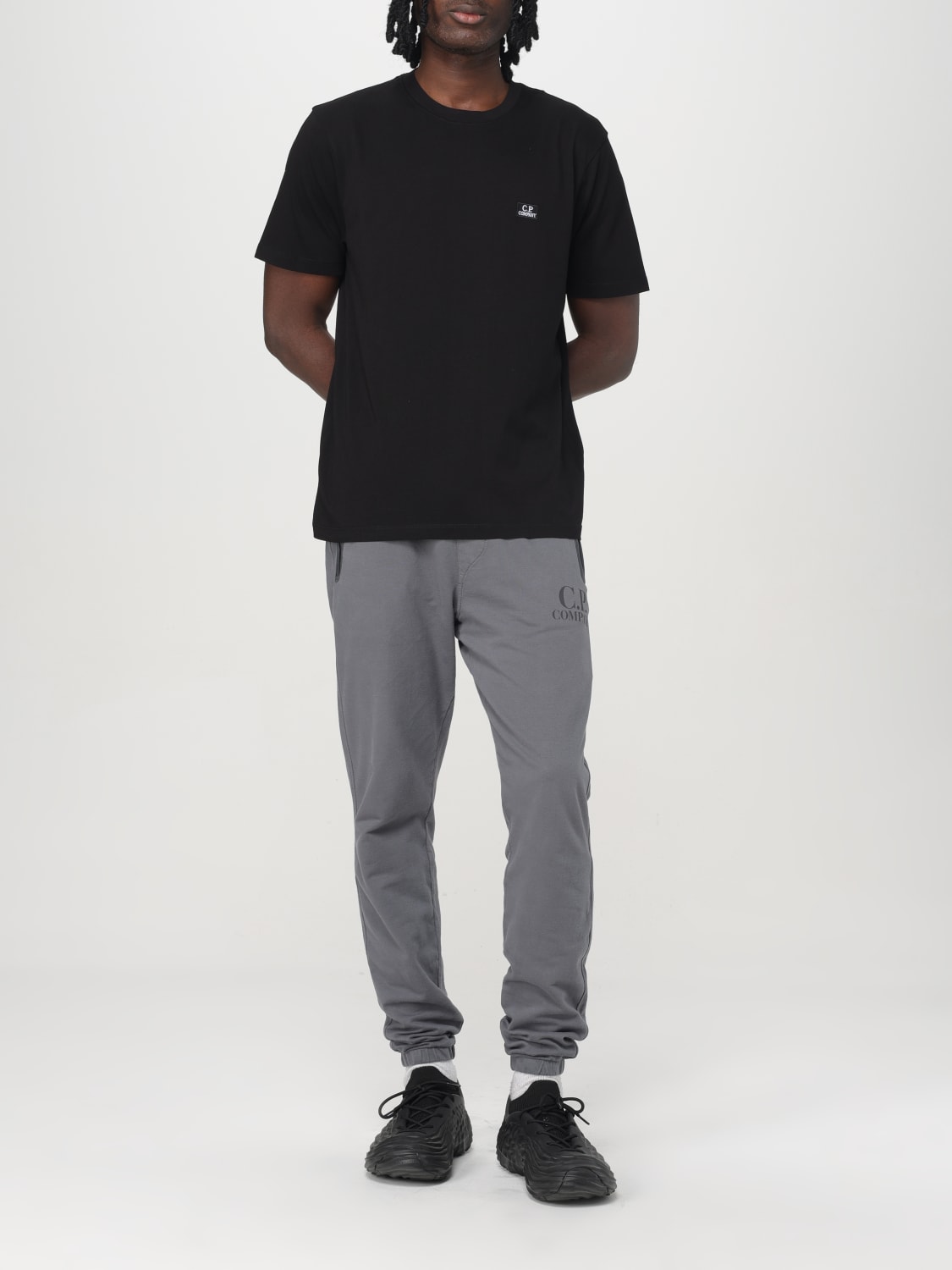 C.P. COMPANY: T-shirt in cotone - Nero | T-Shirt C.P.