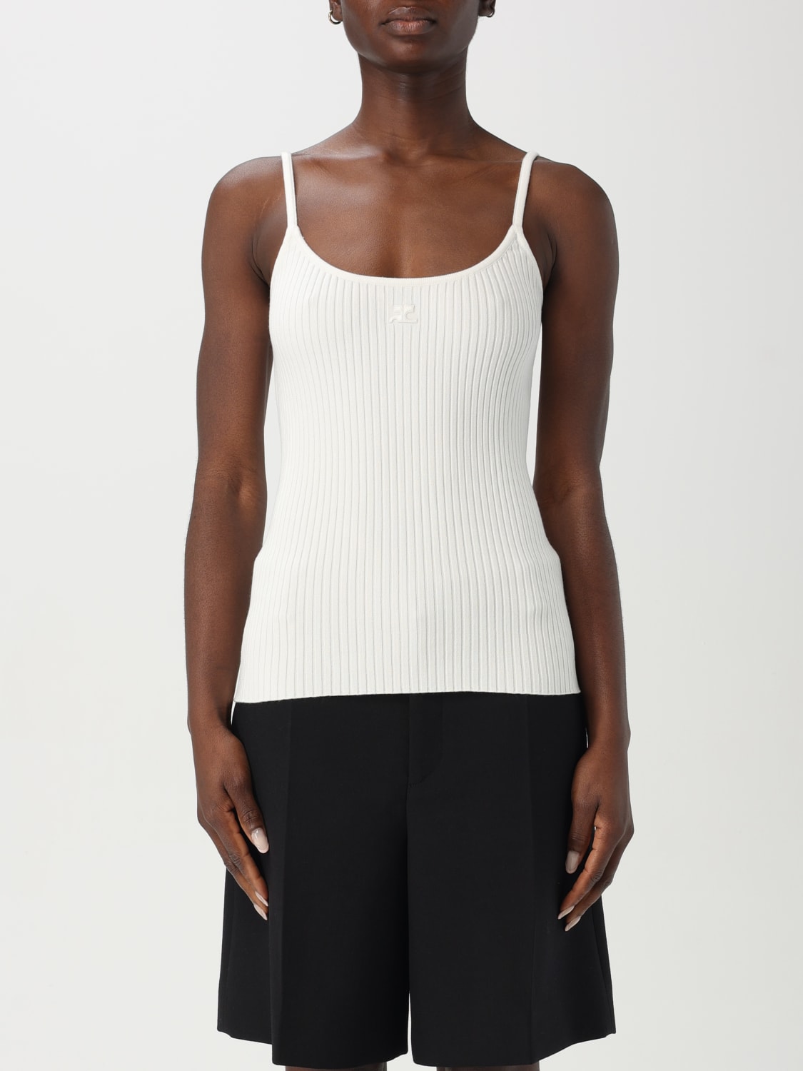 COURRÈGES T-SHIRT: Top woman CourrÈges, White - Img 1