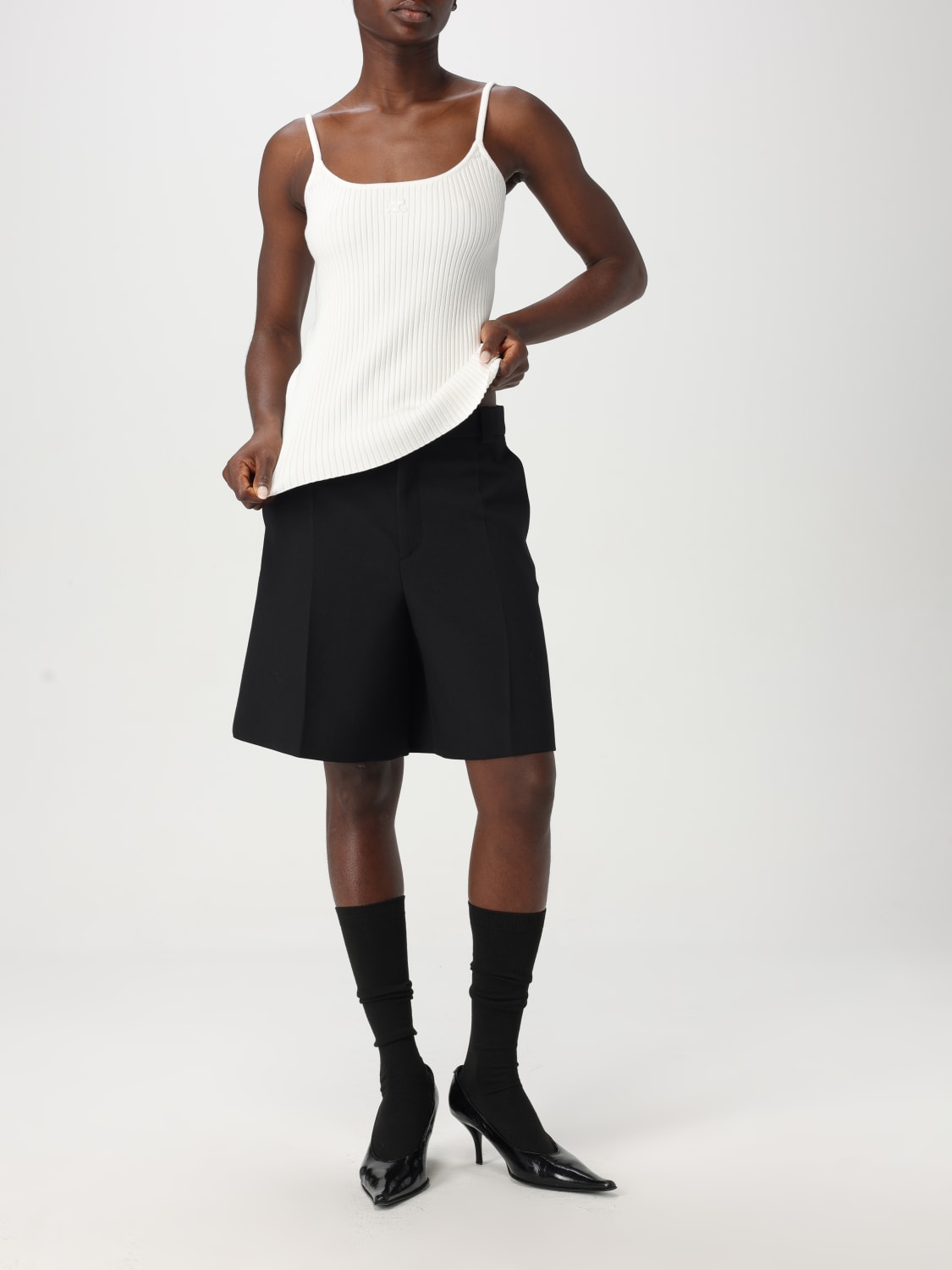 COURRÈGES T-SHIRT: Top woman CourrÈges, White - Img 2