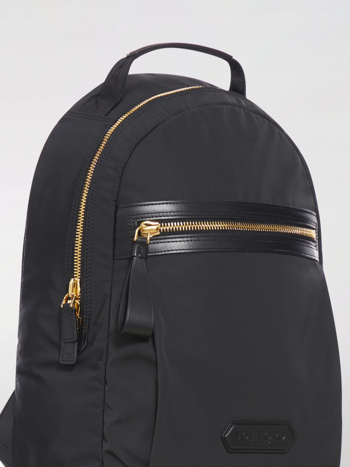 TOM FORD ZAINO: Zaino Tom Ford in nylon e pelle , Nero - Img 3