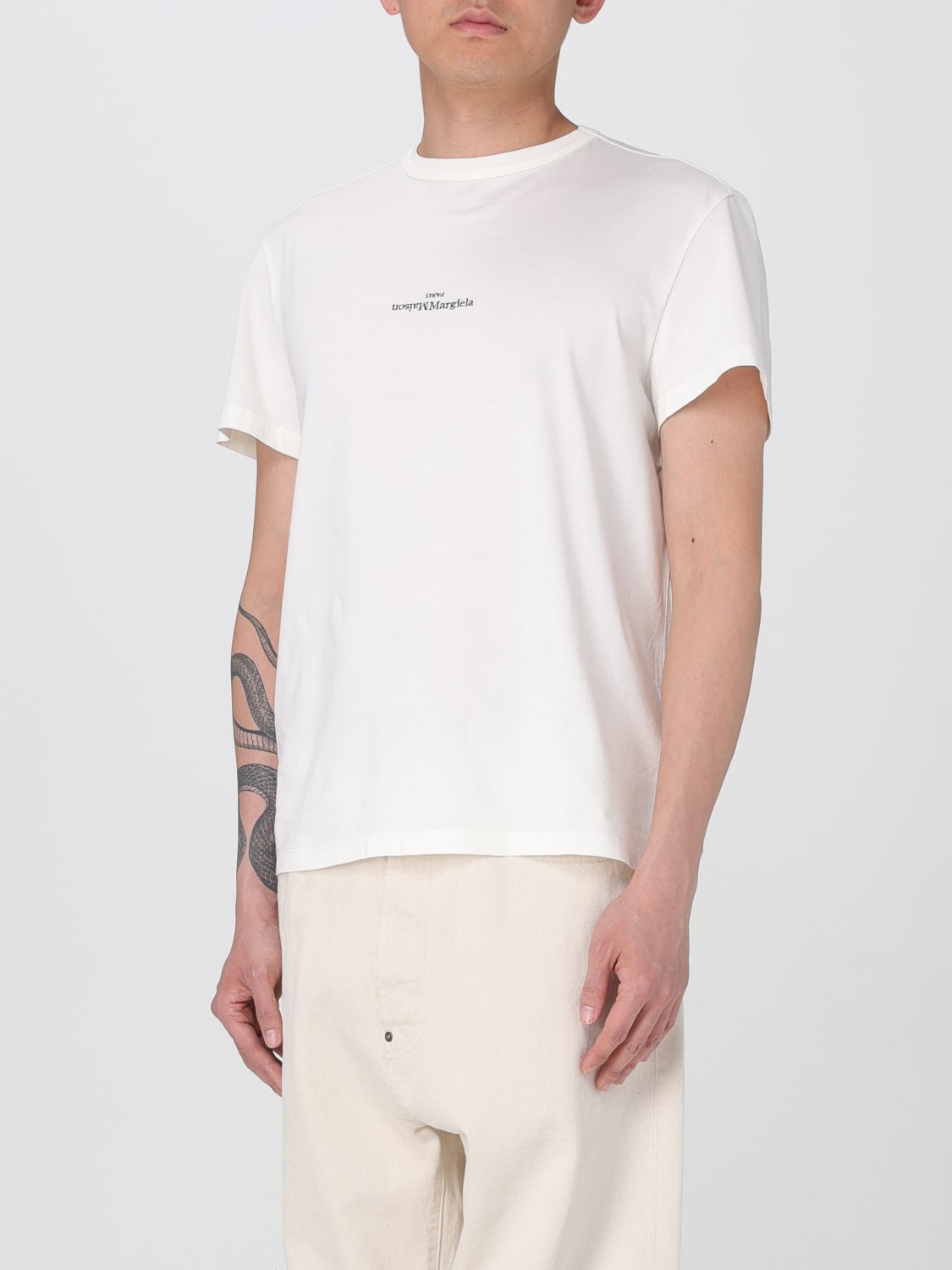 MAISON MARGIELA T-SHIRT: T-shirt men Maison Margiela, White 1 - Img 4