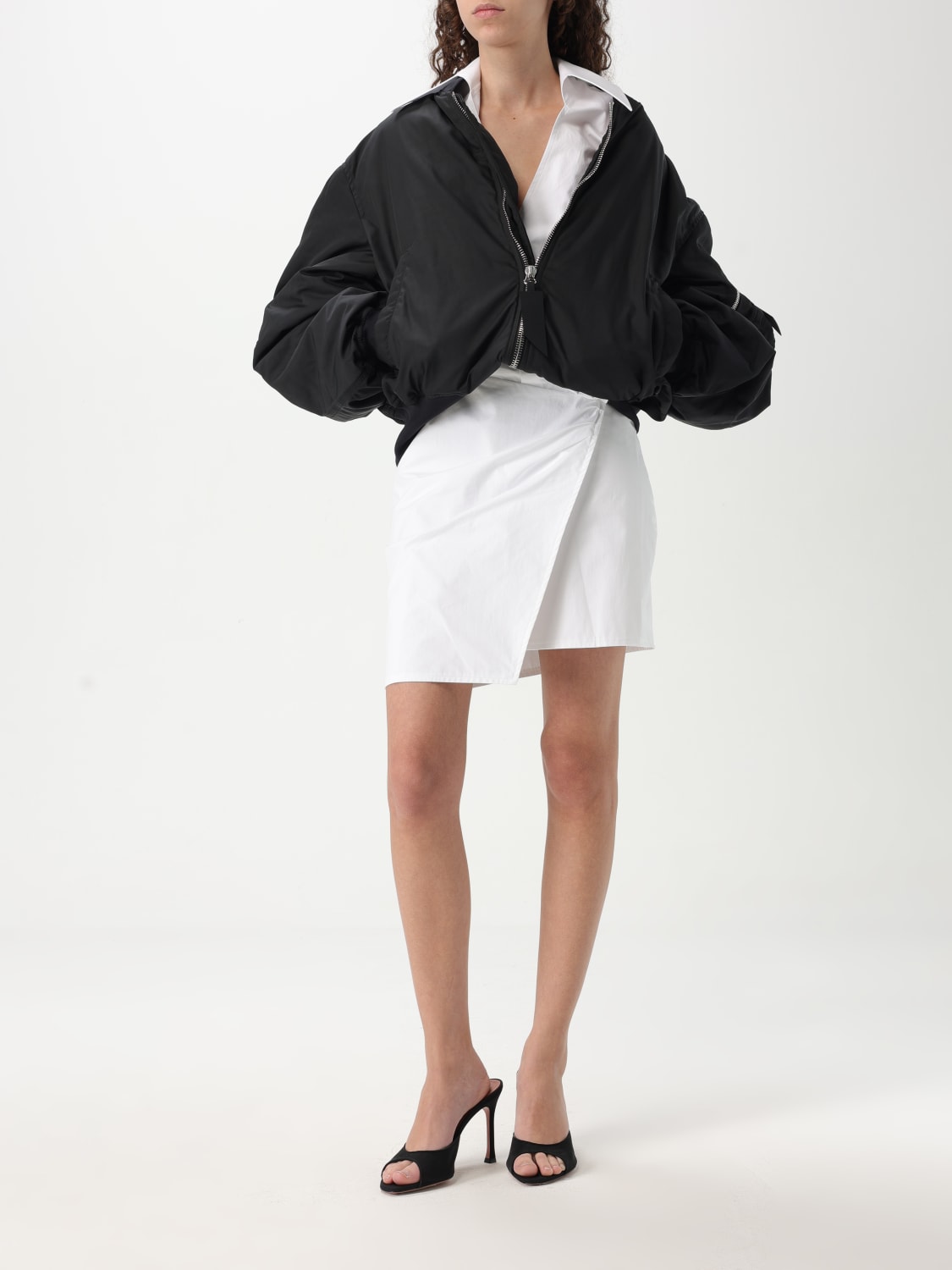 ジャケット THE ATTICO Woman Jacket Kaki 250WCB00070PLL001AA 828 THE ATTICO: Jacket woman - Black | The Attico jacket