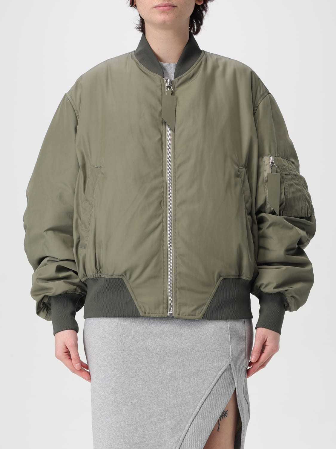ジャケット THE ATTICO JACKET (251WCB00070PLL001AA 100) THE ATTICO: Jacket woman - Kaki | The Attico jacket