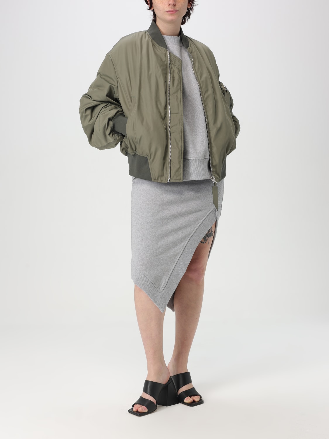 ブルゾン THE ATTICO Women Outer 250WCB00070 PLL001AA 828 GREEN THE ATTICO: Jacket woman - Kaki | The Attico jacket