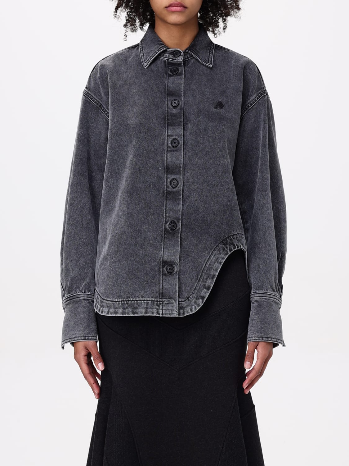 THE ATTICO CAMICIA: Camicia The Attico in denim di cotone , Nero - Img 1
