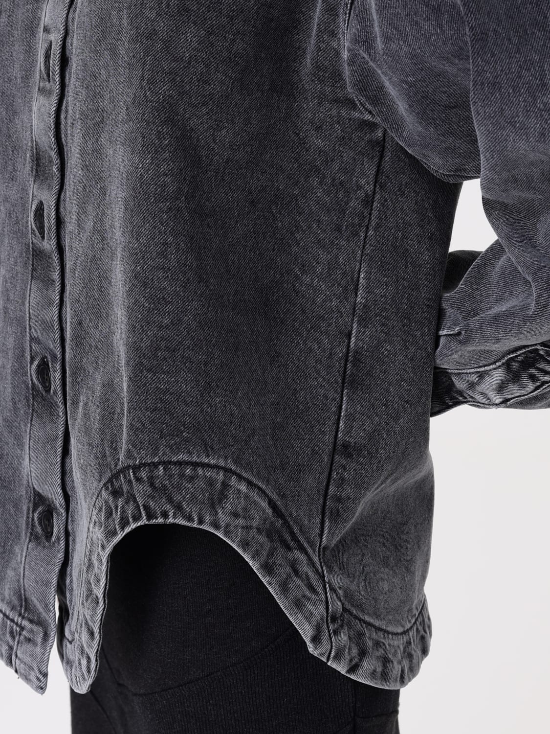 THE ATTICO CAMICIA: Camicia The Attico in denim di cotone , Nero - Img 5