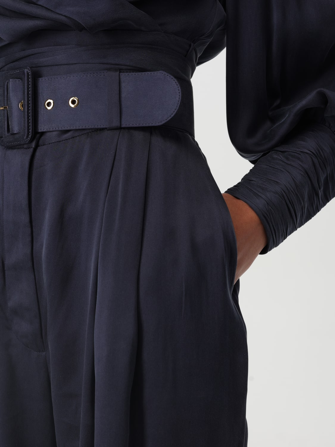 パンツ ZIMMERMANN Women Straight Pants 2151 PR25R NAV NAVY BLUE ZIMMERMANN: Pants woman - Blue | Zimmermann pants 2151PR25R