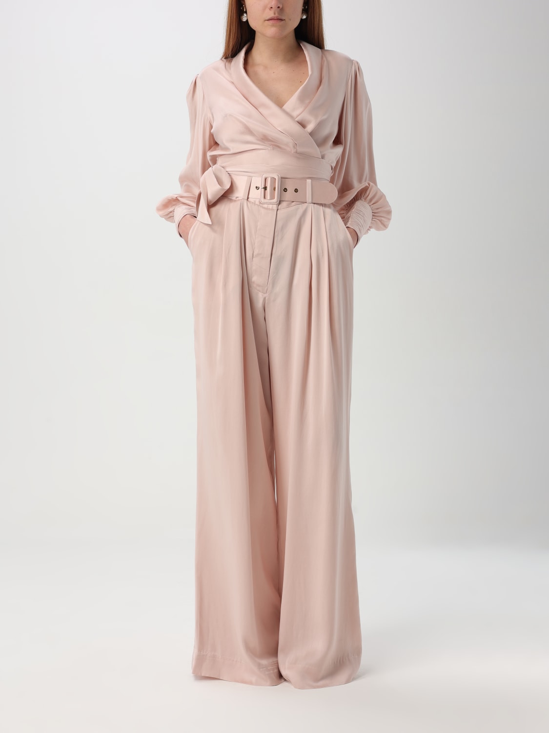 ワンピース ZIMMERMANN Woman Dress Pink 8067DR25R PTL Zimmermann - Lucky Pink Metallic Tie Dress | Mitchell Stores