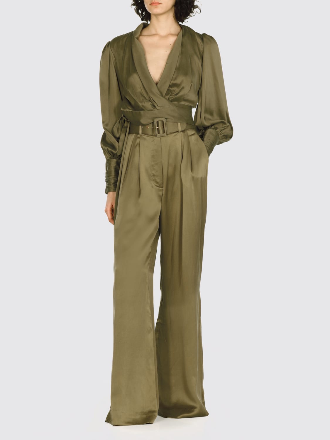 パンツ ZIMMERMANN Women Straight Pants 2151PR25R KHA Green ZIMMERMANN: Pants woman - Green | Zimmermann pants 2151PR25R