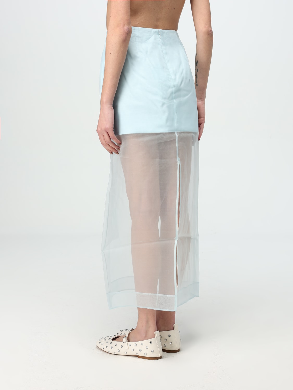 ZIMMERMANN GONNA: Gonna Zimmermann in seta , Verde - Img 3