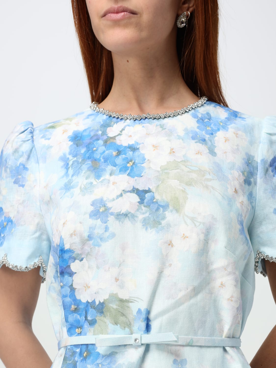 ワンピース ZIMMERMANN Women Dresses 2161 DR251 BUF BLUE FLORAL ZIMMERMANN: Dress woman - Blue | Zimmermann dress 2161DR251