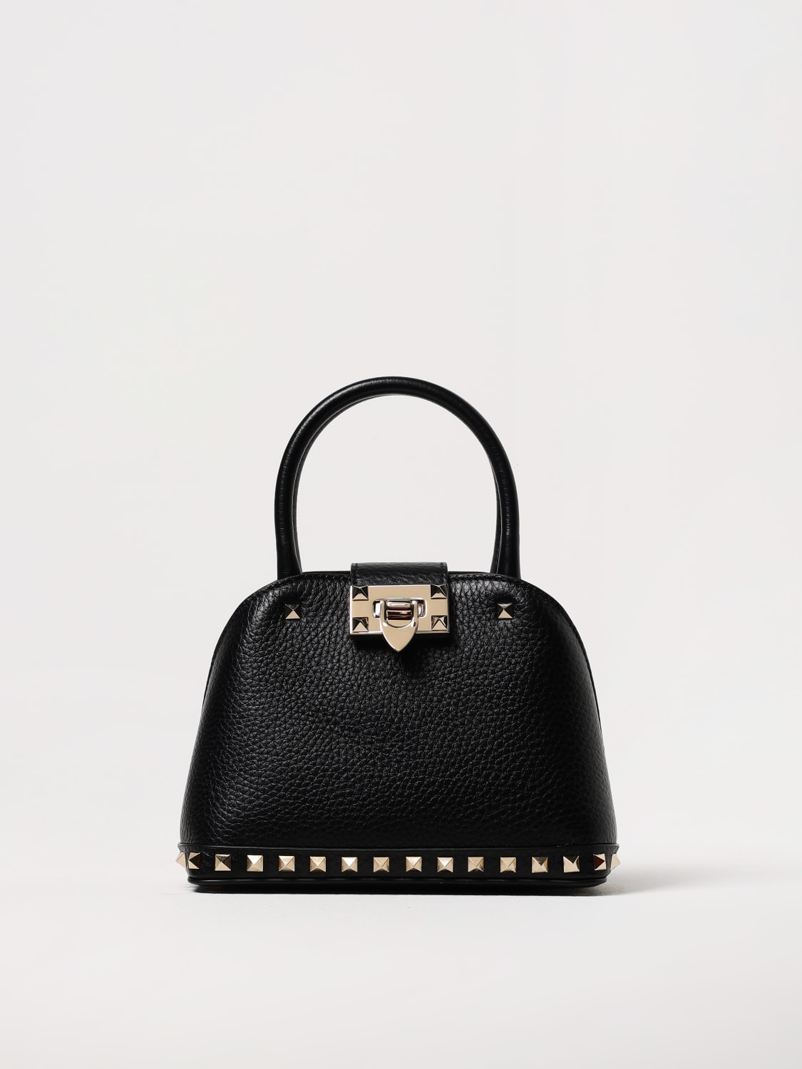 VALENTINO｜ (6W0B0Q69 VSF 0NO / 6W2B0Q69 VSF 0NO) Valentino Garavani Rockstud Shopping Bag In Grainy Calfskin