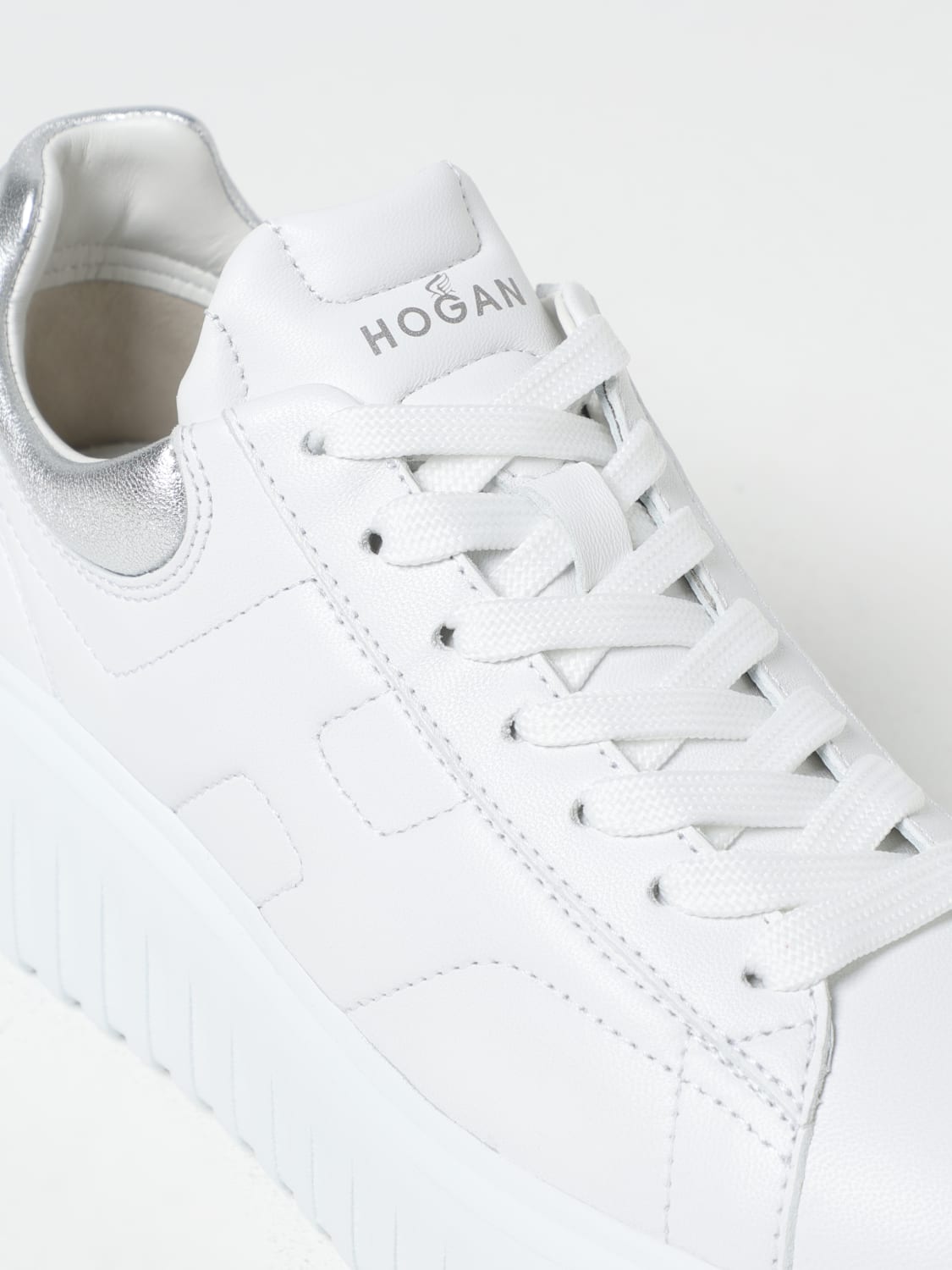 スニーカー HOGAN Women Sneakers HXW6450FC60KU0 WHITE Sneakers Hogan H-Stripes WHITE, SILVER for Woman