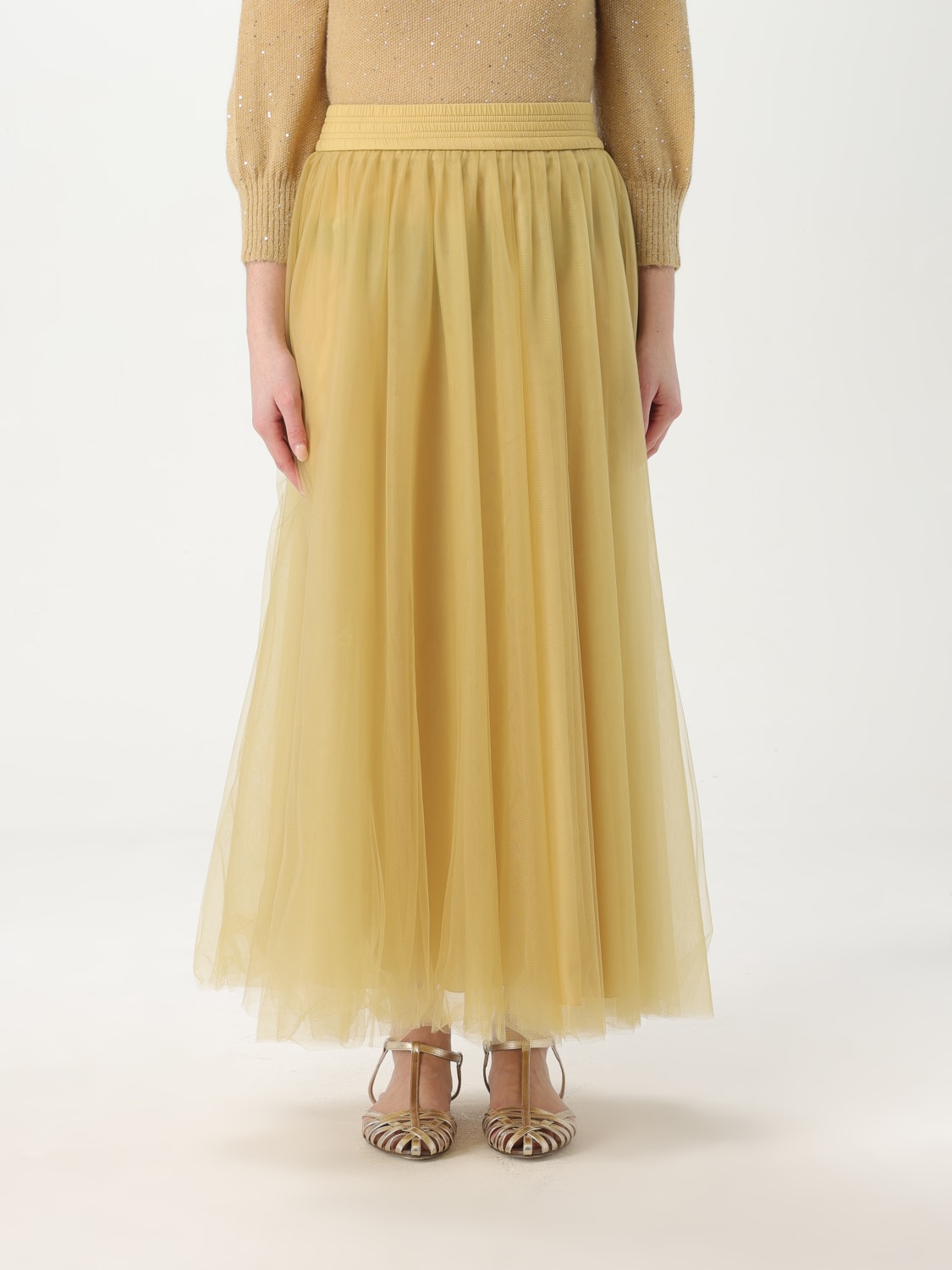 FABIANA FILIPPI GONNA: Gonna Fabiana Filippi in tulle , Giallo - Img 1