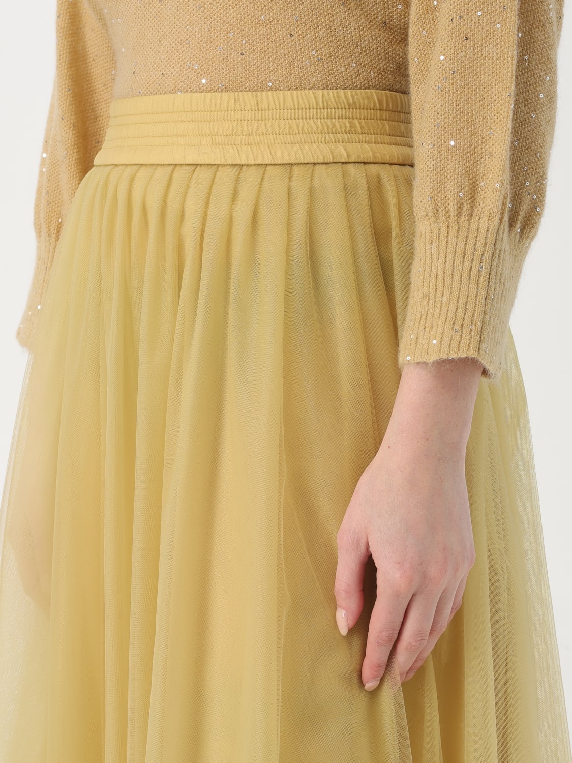 FABIANA FILIPPI GONNA: Gonna Fabiana Filippi in tulle , Giallo - Img 4