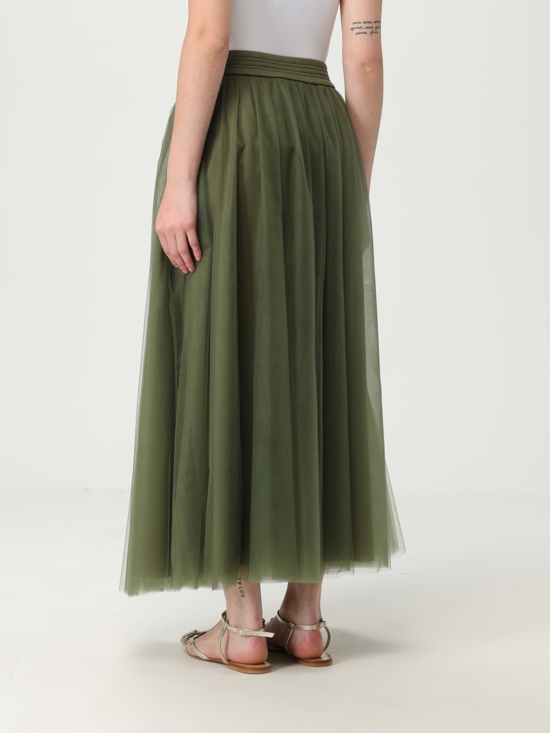 FABIANA FILIPPI GONNA: Gonna Fabiana Filippi in tulle , Verde - Img 2