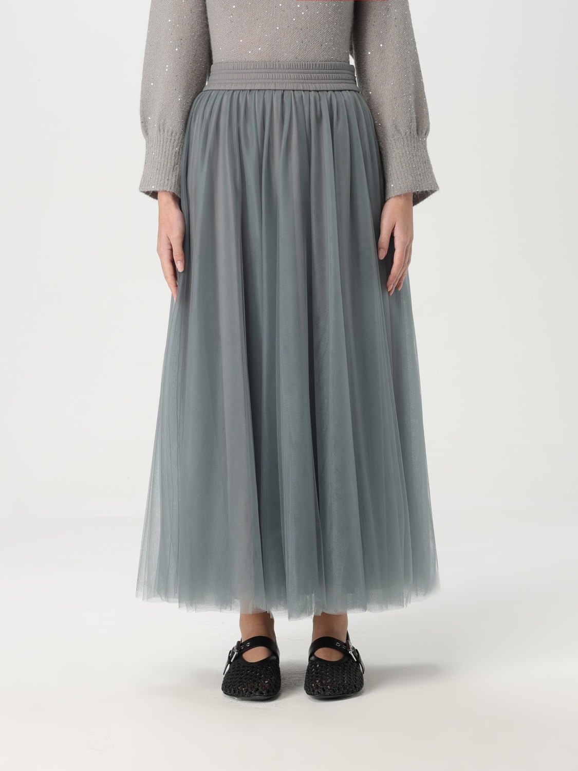 FABIANA FILIPPI GONNA: Gonna Fabiana Filippi in tulle , Grigio - Img 1