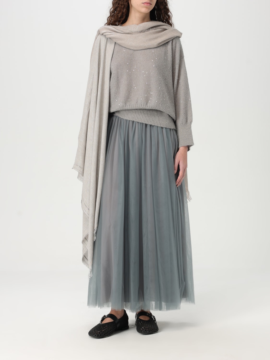 FABIANA FILIPPI GONNA: Gonna Fabiana Filippi in tulle , Grigio - Img 2