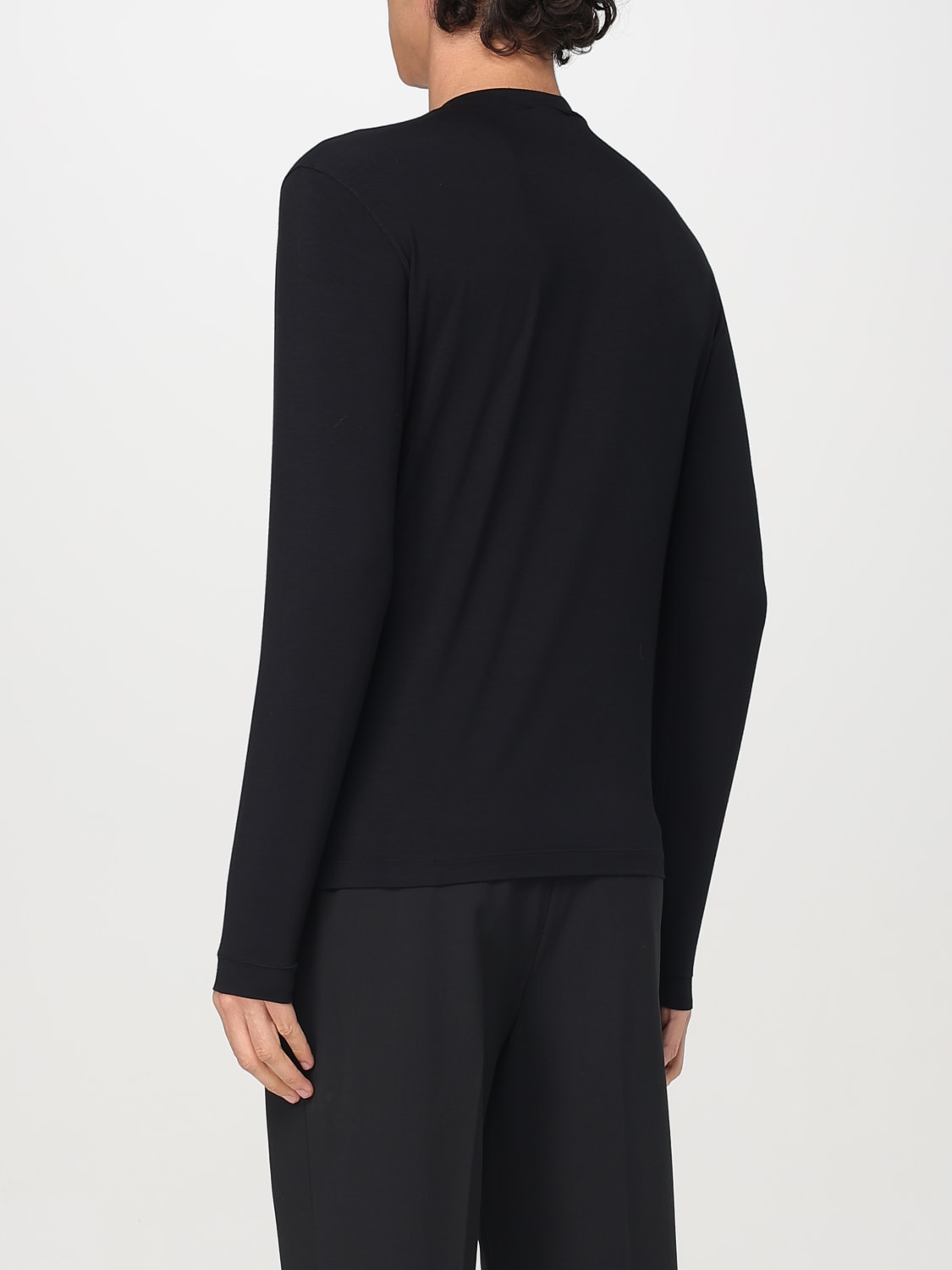 GIORGIO ARMANI: T-shirt men - Black | Giorgio Armani t-shirt