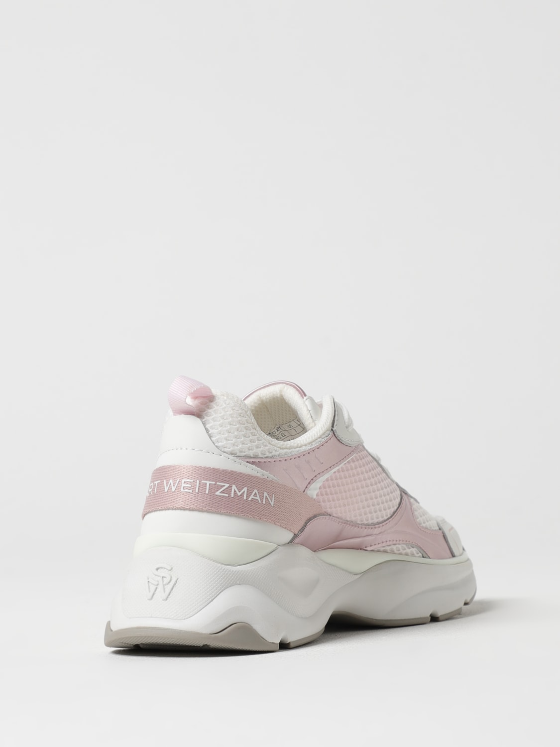 スニーカー STUART WEITZMAN Women Sneakers SK267 SW TRAINER CFGXME White SW TRAINER in WHITE/PINK MULTI/PINK for Women | Stuart Weitzman®