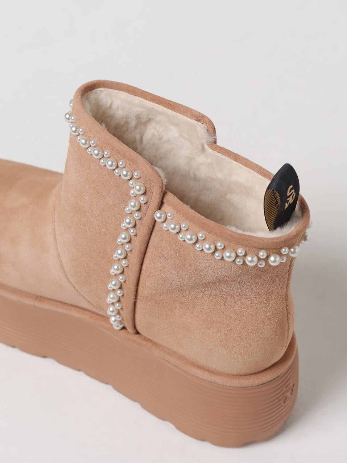 STUART WEITZMAN BOOTS: Flat ankle boots woman Stuart Weitzman, Beige - Img 4