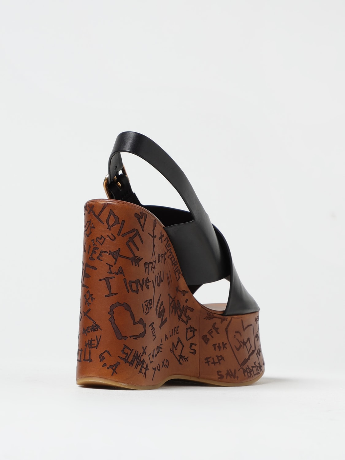 シューズ・サンダルその他 CHLOE Woman Heeled sandals Black CHC24A02YLU 001 Chloé Chloé Charms Heeled Sandal | Chloé US