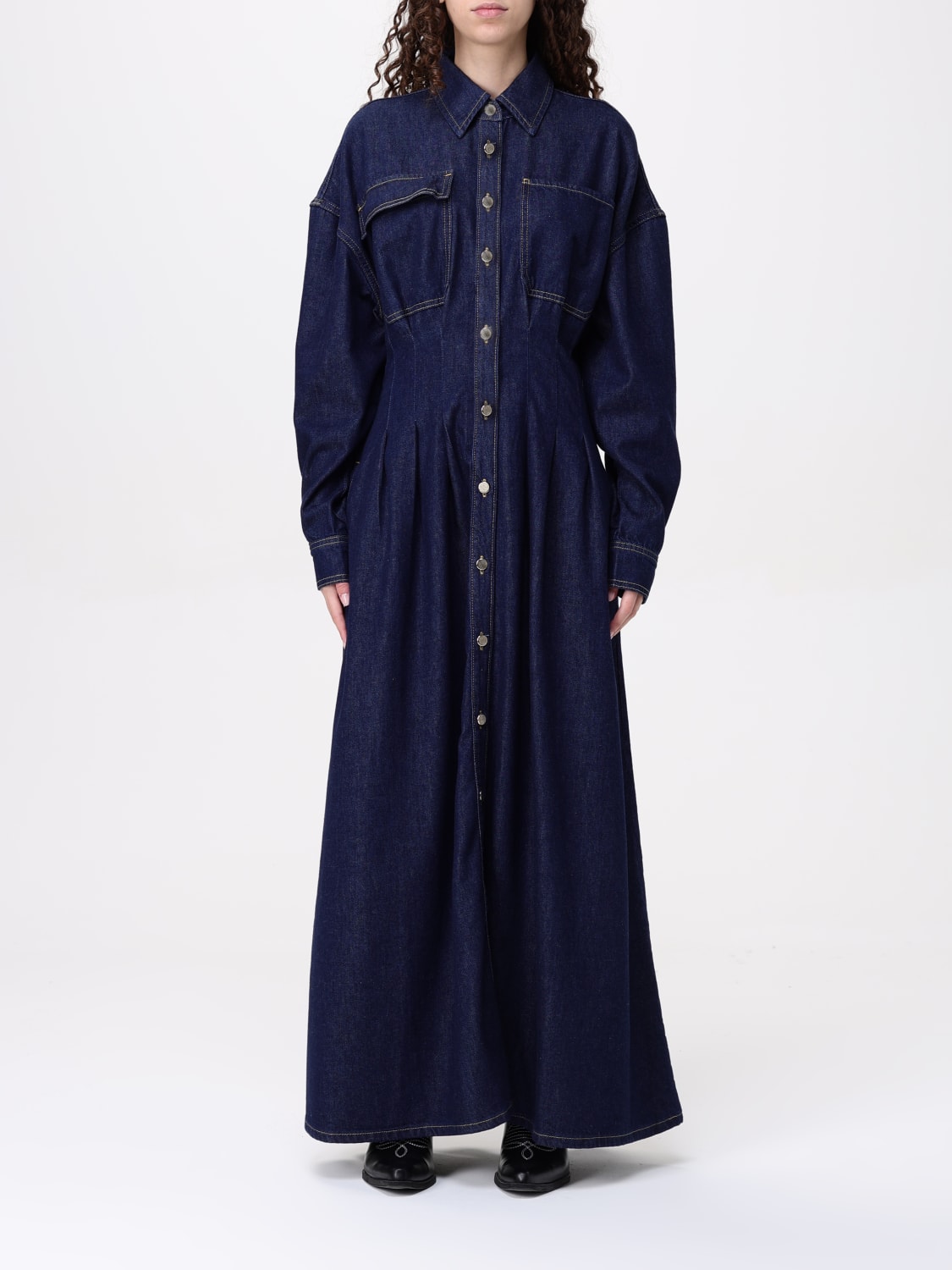 ワンピース FRAME Woman Dress Black WP25DDR004 RINSE FRAME: Dress woman - Black | Frame dress WP25DDR004 online