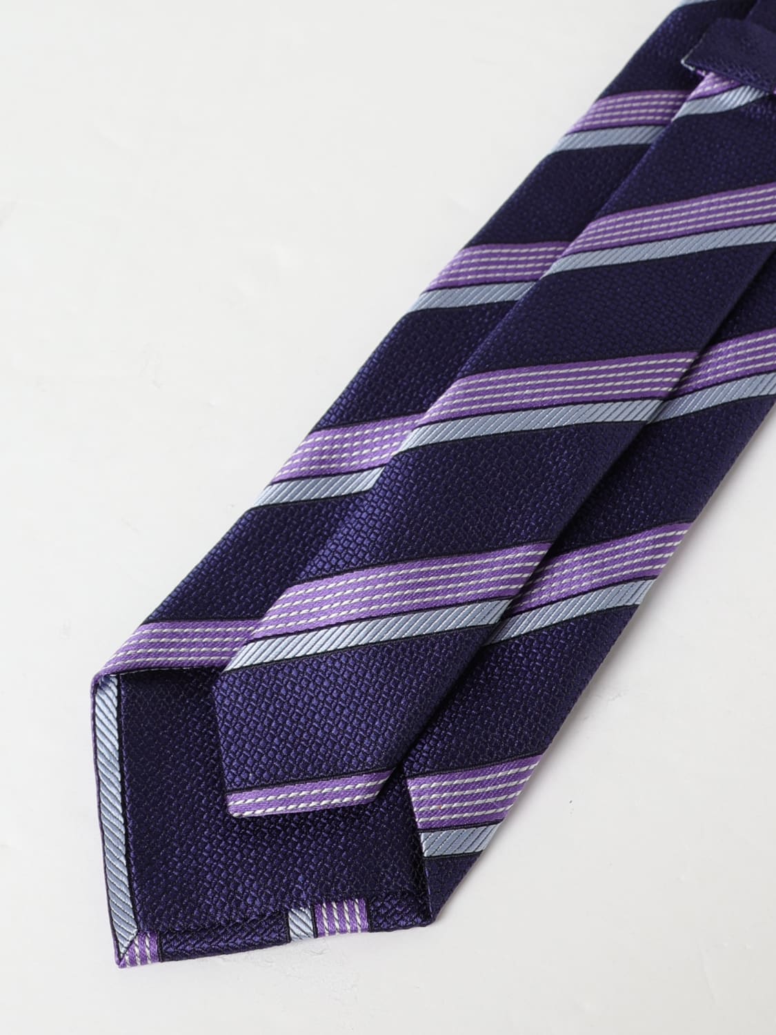 ETRO CRAVATTA: Cravatta Etro in seta con righe jacquard , Blue - Img 2