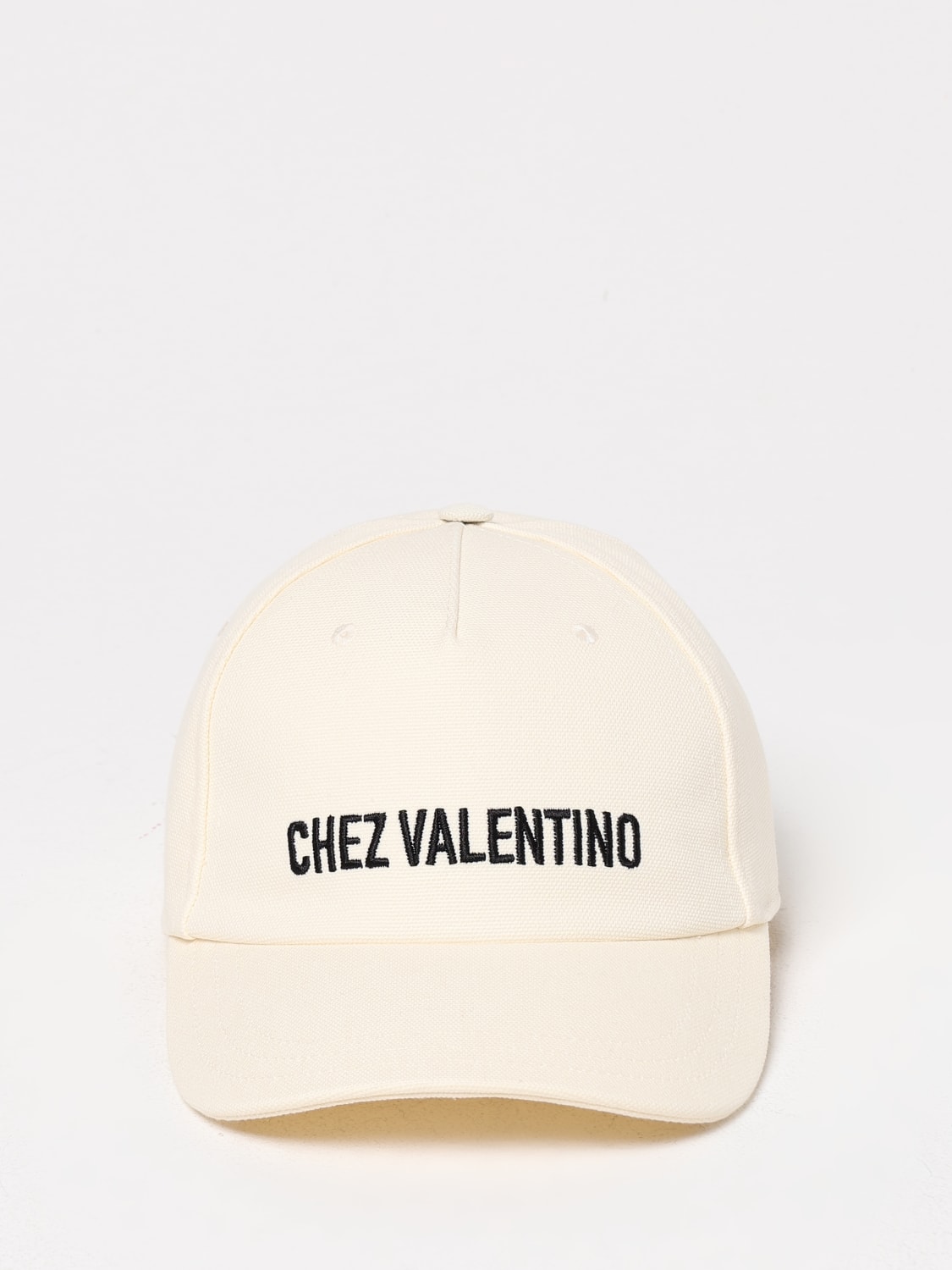 VALENTINO GARAVANI CAPPELLO: Cappello Paris/Rome Chez Valentino Garavani in canvas di cotone , Avorio - Img 3