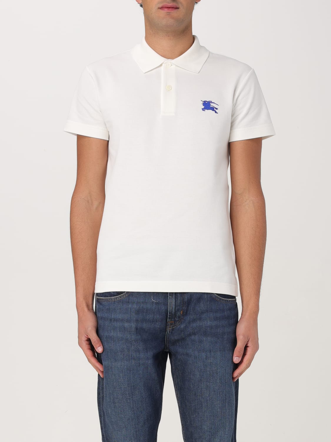 ★★Adairs★★ Burberry Polo Shirt Ivory IS7420 BURBERRY: Polo shirt men - Ivory | Burberry polo shirt