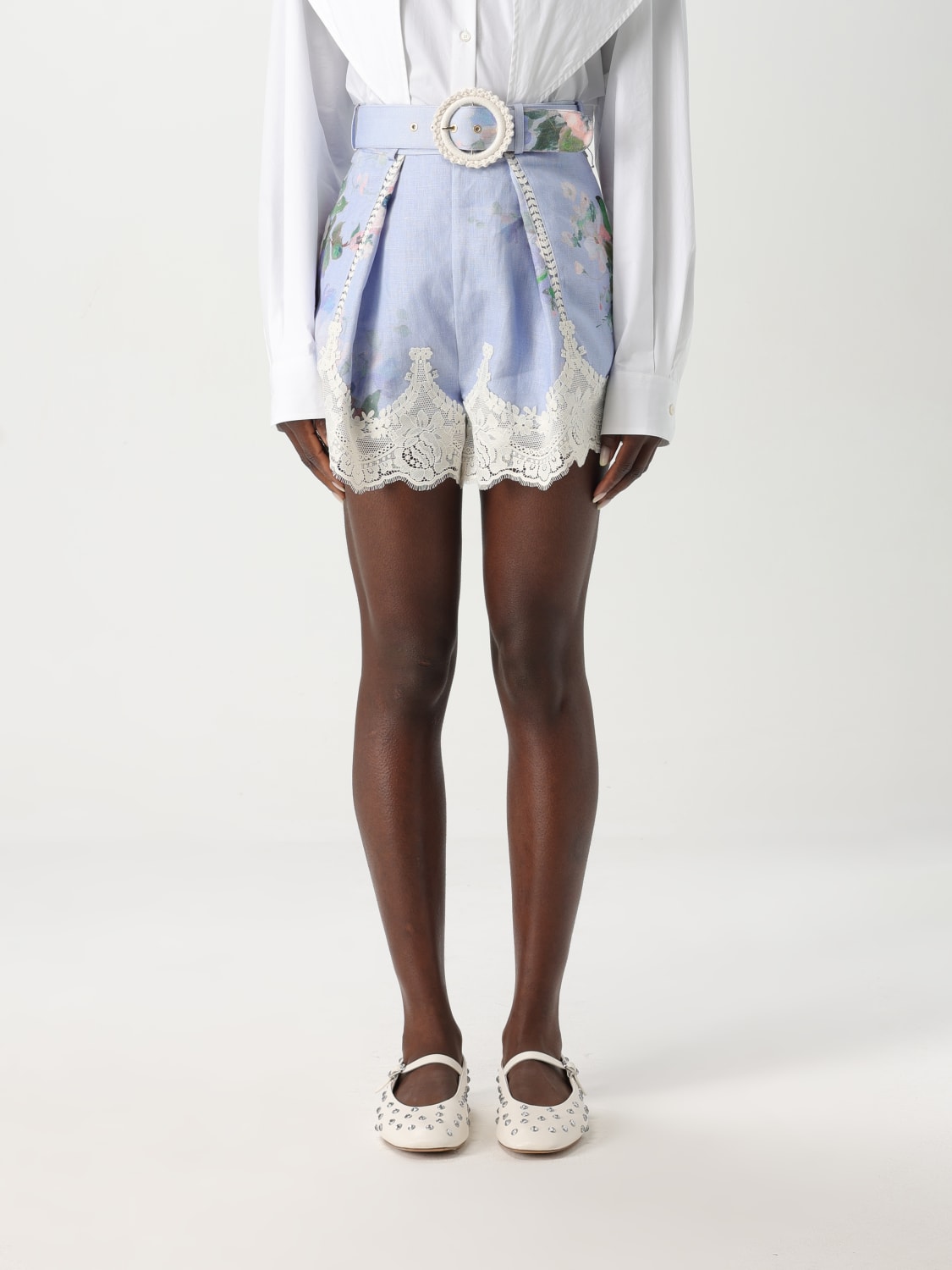 ショートパンツ ZIMMERMANN Women Shorts  Burmudas 1803ARS255 Blue ZIMMERMANN: Short woman - Gnawed Blue | Zimmermann short
