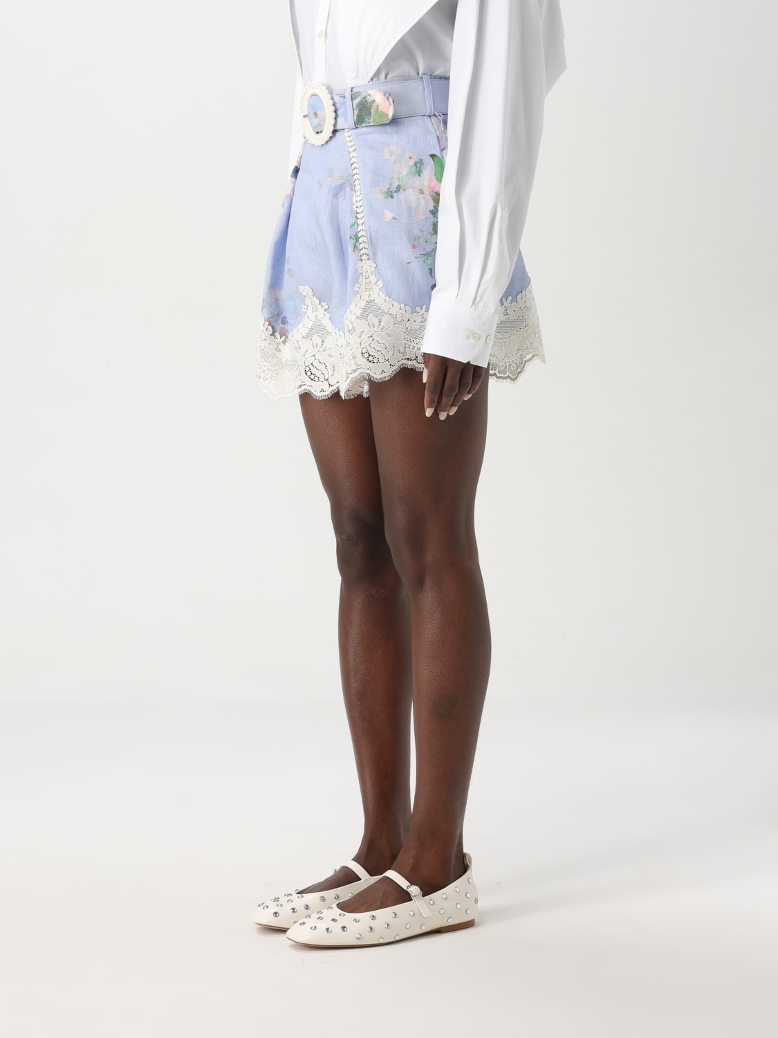ショートパンツ ZIMMERMANN Women Shorts  Burmudas 1803ARS255 Blue ZIMMERMANN: Short woman - Gnawed Blue | Zimmermann short