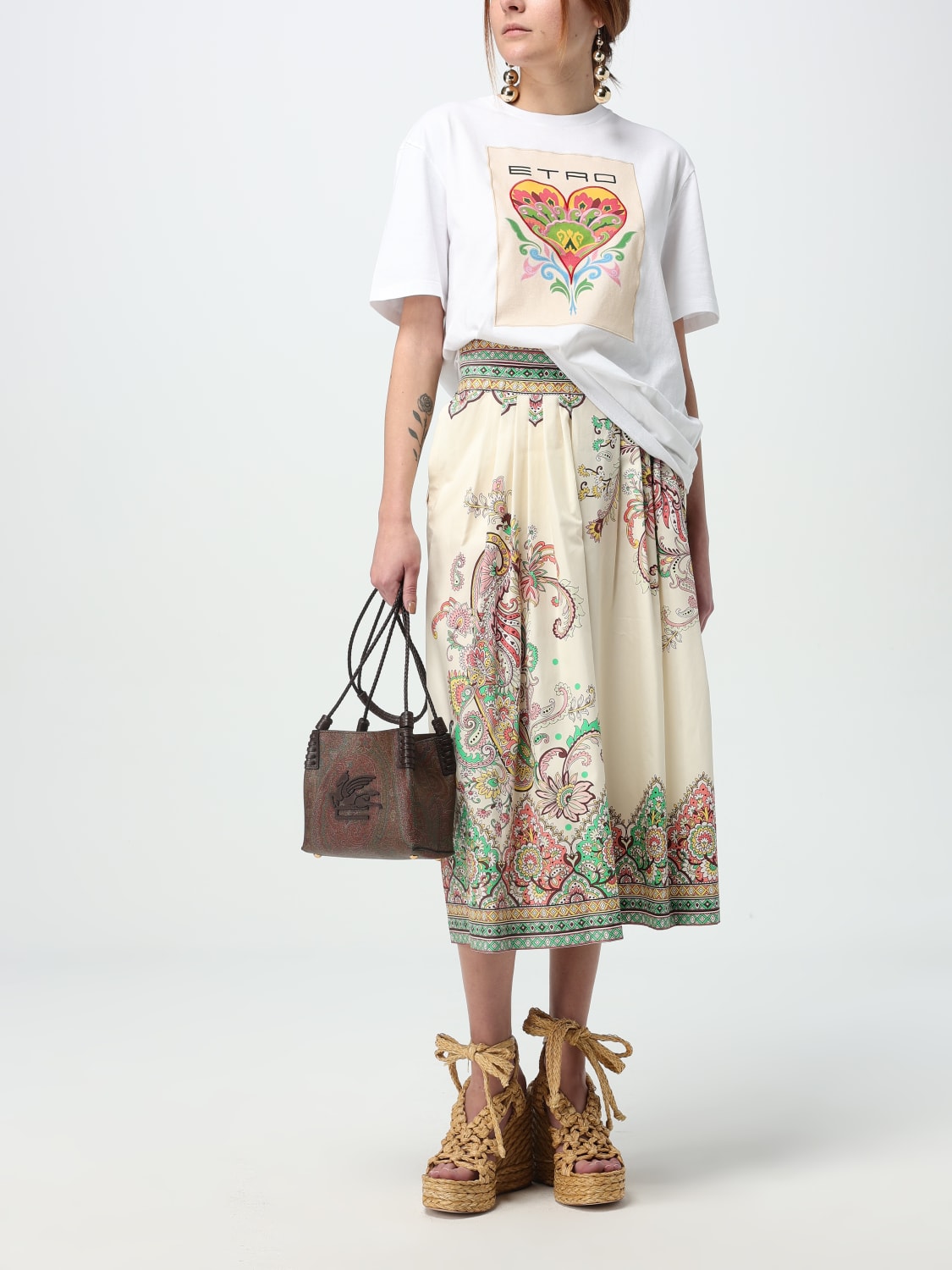 ETRO: T-shirt woman - White | Etro t-shirt WRMA0005AK787
