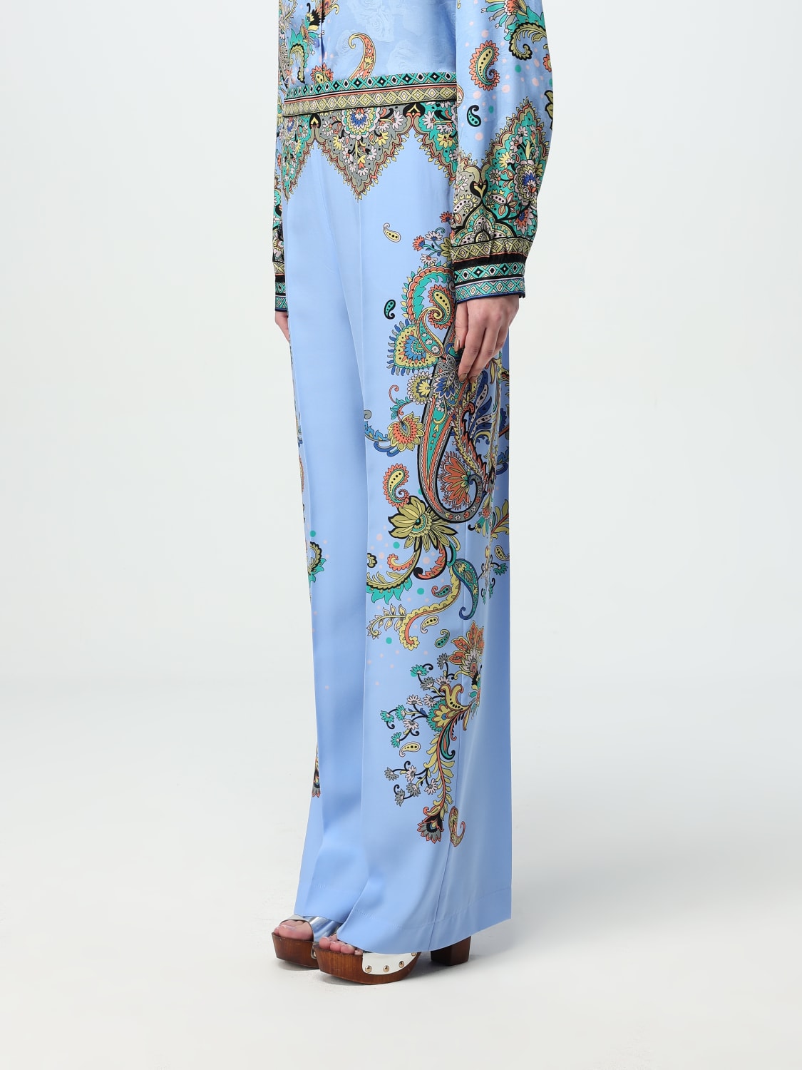 パンツ ETRO Women Straight Pants WREA0014AK012X0883 Blue ETRO: Pants woman - Blue | Etro pants WREA0014AK773 online