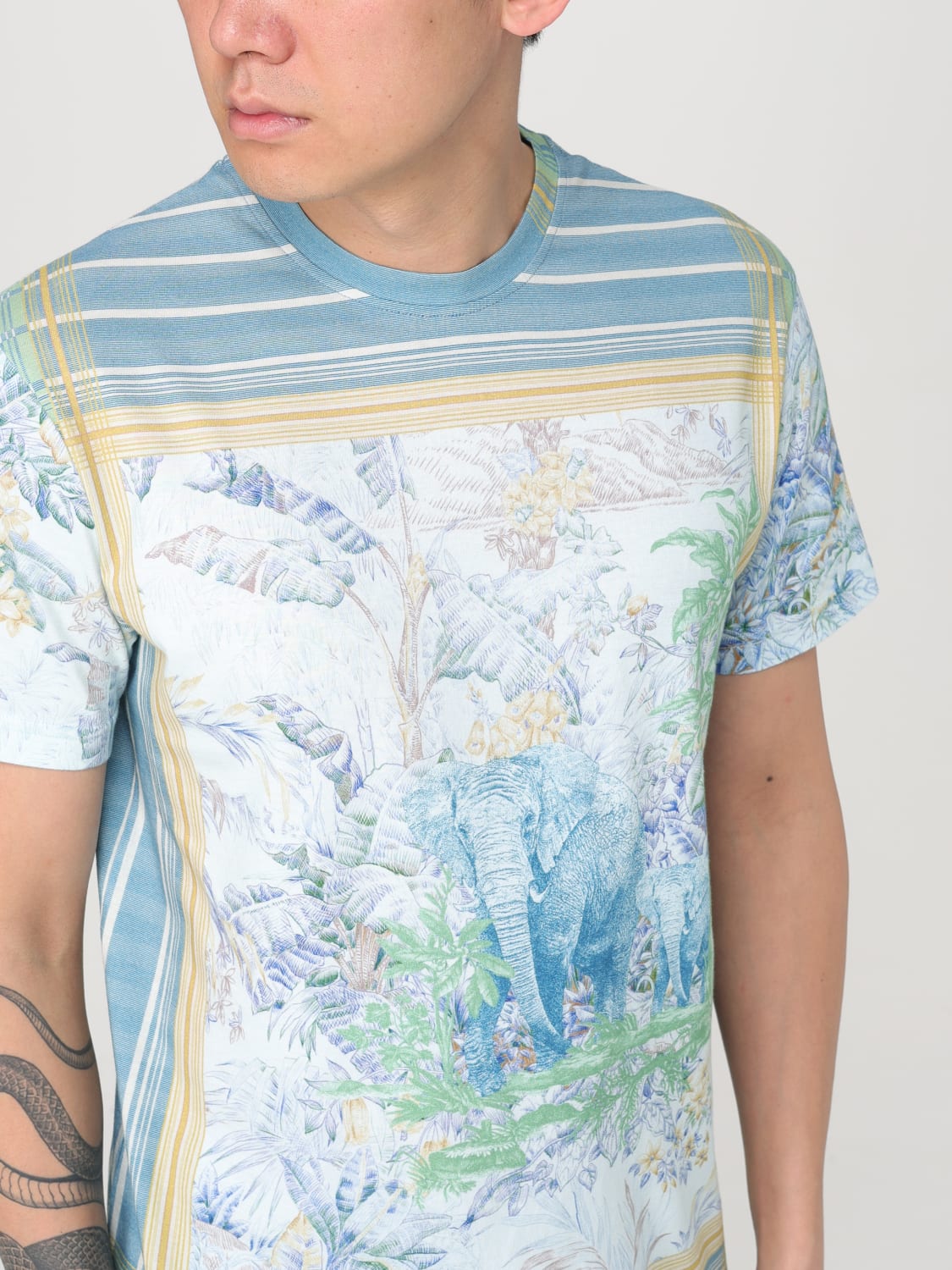 Tシャツ・カットソー ETRO Men T-shirt White MRMA0002AK582 X0880 ETRO: T-shirt men - White | Etro t-shirt MRMA0002AK582