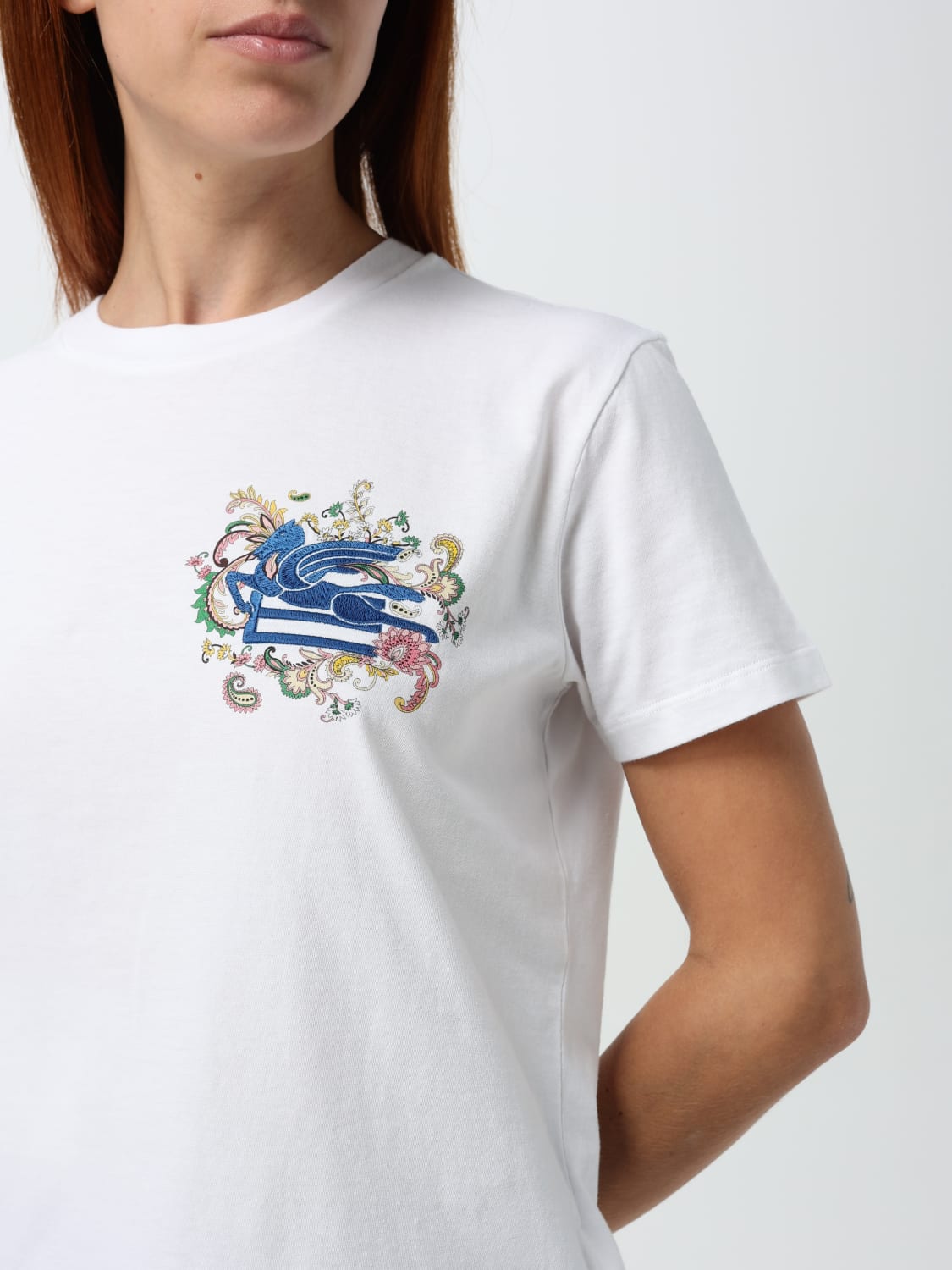 Tシャツ・カットソー ETRO Woman T-Shirt White WRMA0006AK788 W0111 ETRO:Tシャツ レディース - ホワイト | GIGLIO.COMオンラインの
