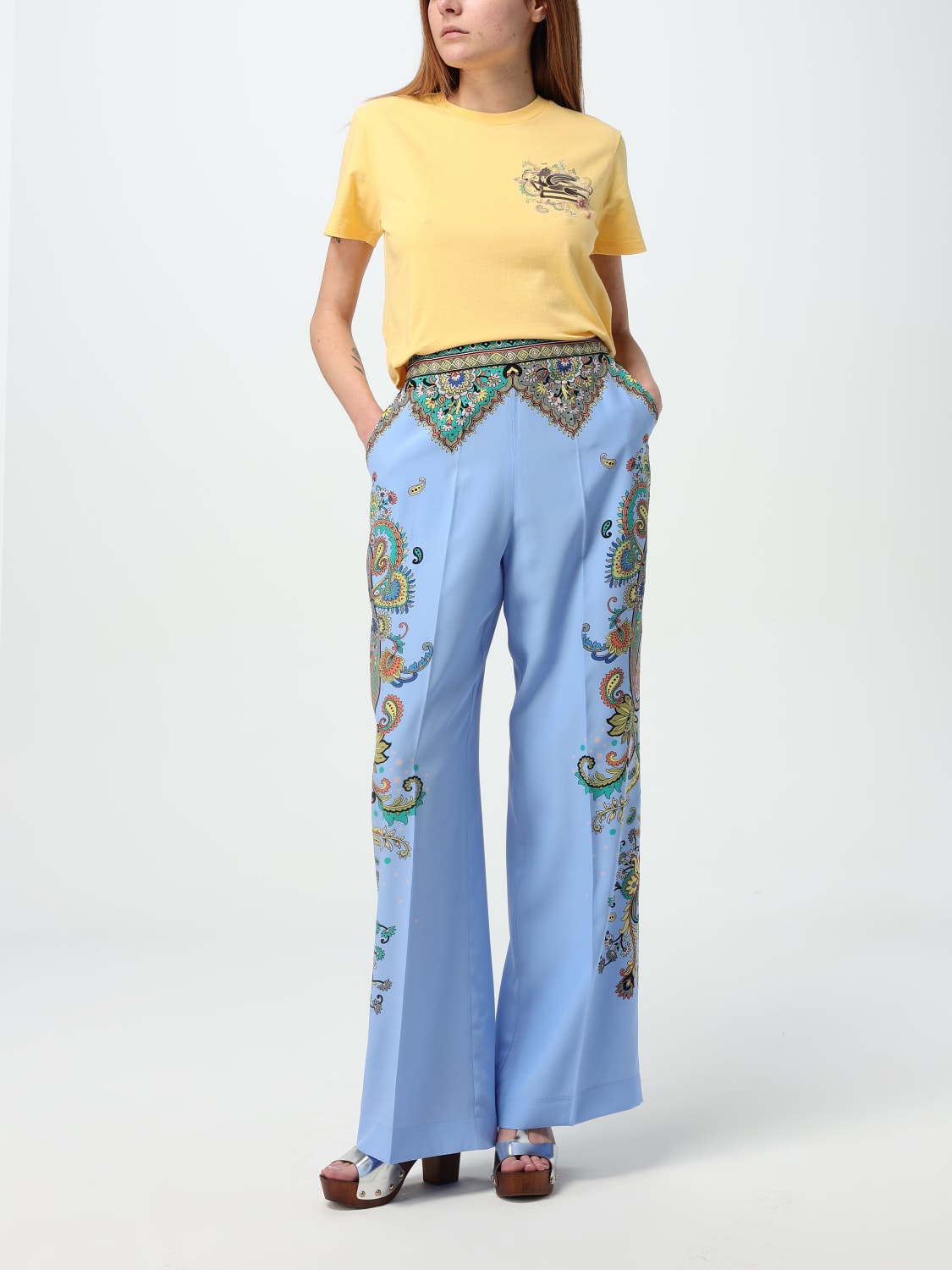 Tシャツ・カットソー ETRO Woman T-Shirt Yellow WRMA0006AK788 Y0488 ETRO: T-shirt woman - Yellow | Etro t-shirt WRMA0006AK788