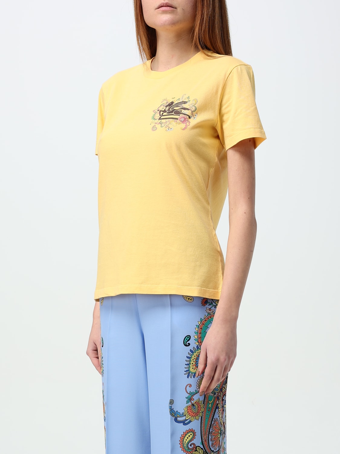 Tシャツ・カットソー ETRO Woman T-Shirt Yellow WRMA0006AK786 Y0488 ETRO: T-shirt woman - Yellow | Etro t-shirt WRMA0006AK788
