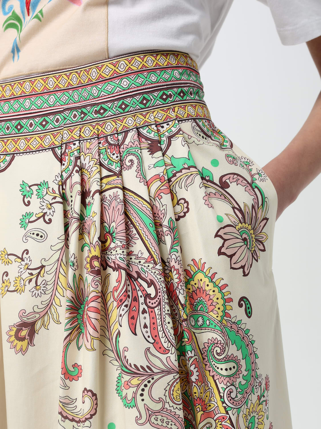 スカート ETRO Woman Skirt White WRFA011299SP5B8 X0802 ETRO: Skirt woman - White | Etro skirt WRFA011299SP5B8