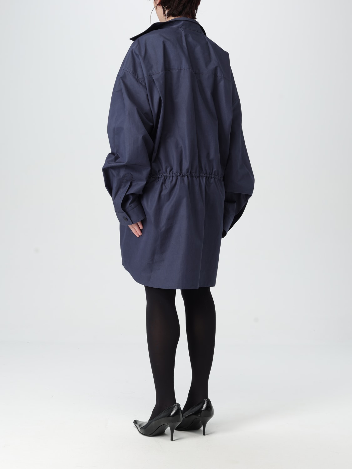 ワンピース BALENCIAGA Woman Dress Blue 814136TRM17 4530 Women's Shirt Mini Dress in Faded Blue | Balenciaga US